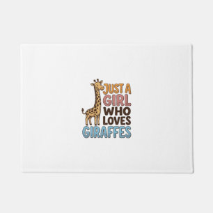 Vintage Just A Girl Who Loves Giraffes Shirt (5)_1 Doormat