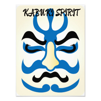 Vintage Kabuki Aesthetic Funny Japanese Custom Photo Print