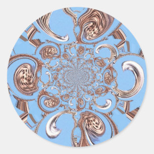 Vintage Kaleidoscope Art Print Classic Round Sticker
