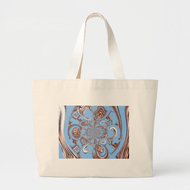 Vintage Kaleidoscope Art Print Large Tote Bag (Front)
