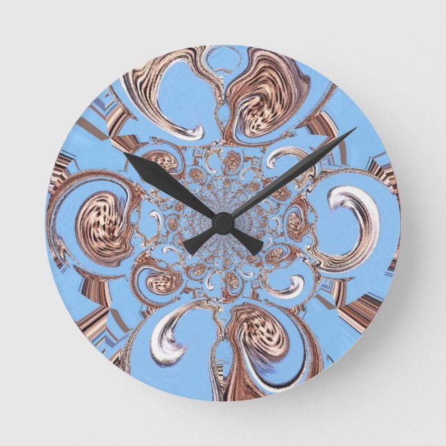 Vintage Kaleidoscope Art Print Round Clock (Front)