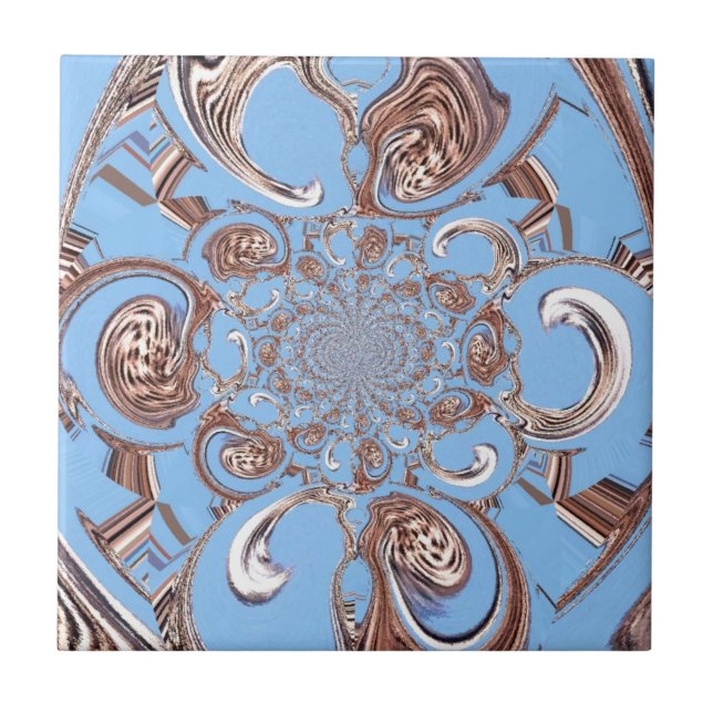 Vintage Kaleidoscope Art Print Tile (Front)