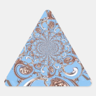 Vintage Kaleidoscope Art Print Triangle Sticker