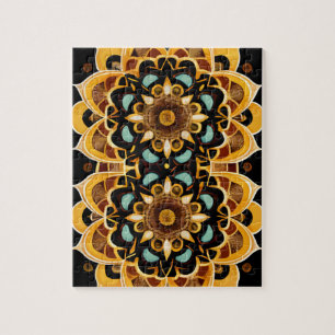 Vintage Kaleidoscopic Mandala Jigsaw Puzzle