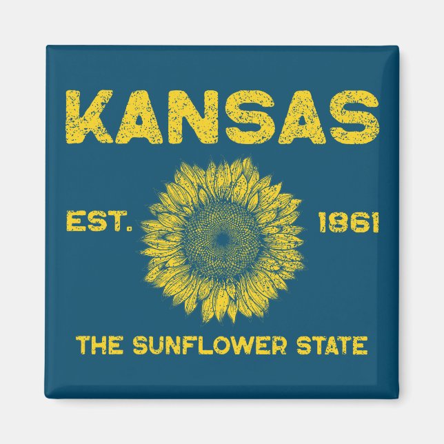 Vintage Kansas Magnet (Front)