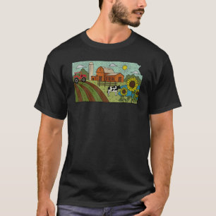 Vintage Kansas State Map  Wichita Overland Park So T-Shirt