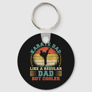 Vintage Karate Dad Like A Regular Dad Karate Fathe Keychain