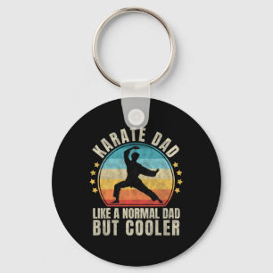 Vintage Karate Dad Proud Martial Arts Father's Day Keychain