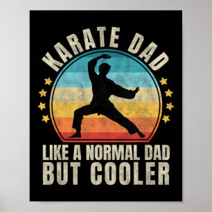 Vintage Karate Dad Proud Martial Arts Father's Day Poster