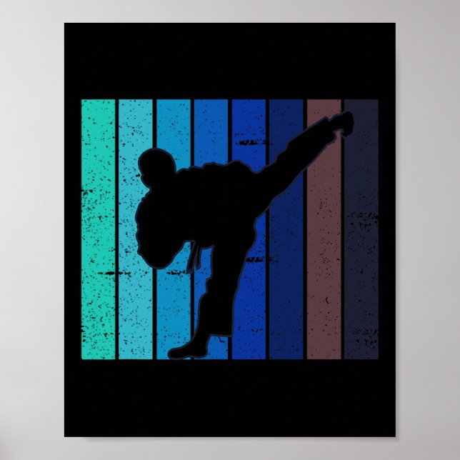 Vintage Karate Kick Boxing Hob  Poster (Front)