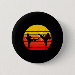 Vintage Karate Kids Martial Arts Fighter Retro Kar 2 Inch Round Button