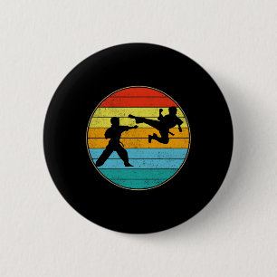 Vintage Karate Kids Martial Arts Fighter Retro Kar 2 Inch Round Button
