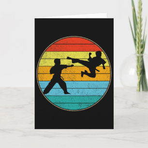 Vintage Karate Kids Martial Arts Fighter Retro Kar Card