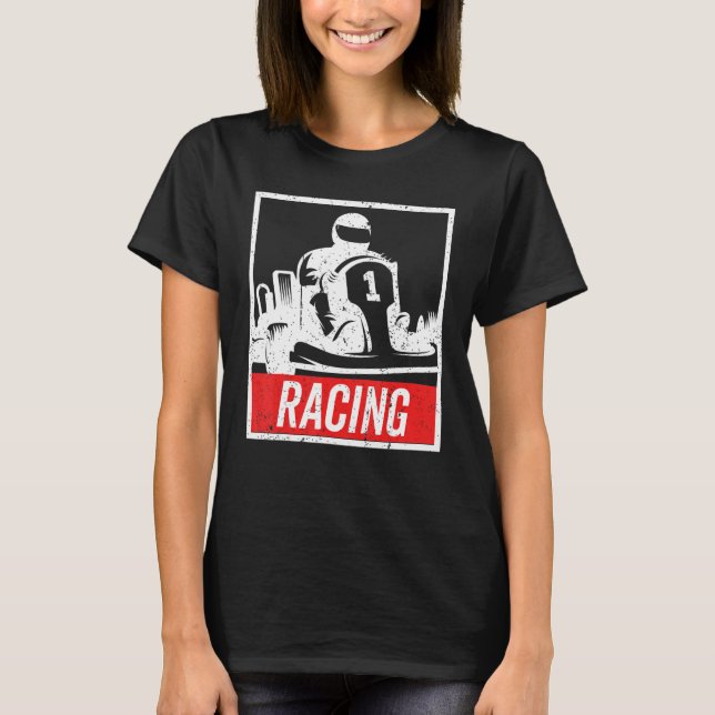 Vintage Kart Racing , Go-Kart T-Shirt (Front)