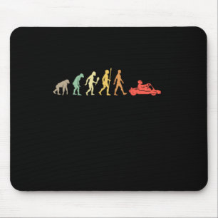 Vintage Karting Evolution Go Kart Racer Gift Idea Mouse Pad