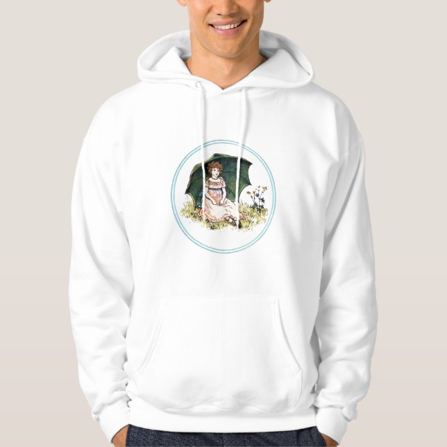 Vintage Kate Greenaway Book Illustration Hoodie (Front)