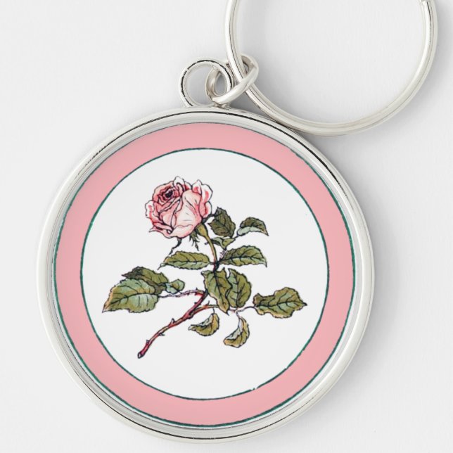 Vintage Kate Greenaway Book Illustration Keychain (Front)
