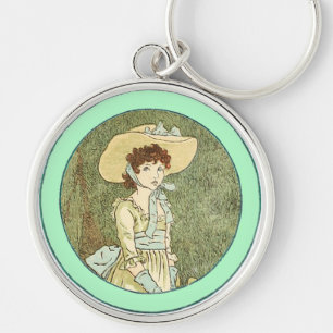 Vintage Kate Greenaway Book Illustration Keychain