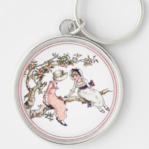 Vintage Kate Greenaway Book Illustration Keychain