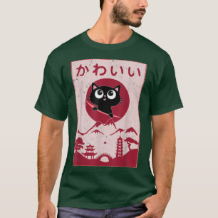 Vintage Kawaii Cat Anime Japanese Gift Girls Boys T-Shirt