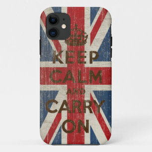 Vintage Keep Calm And Carry On iPhone 11 Case