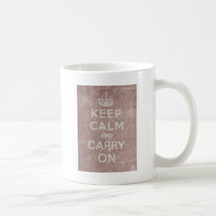 Vintage Keep Calm And Carry On Coffee Mug