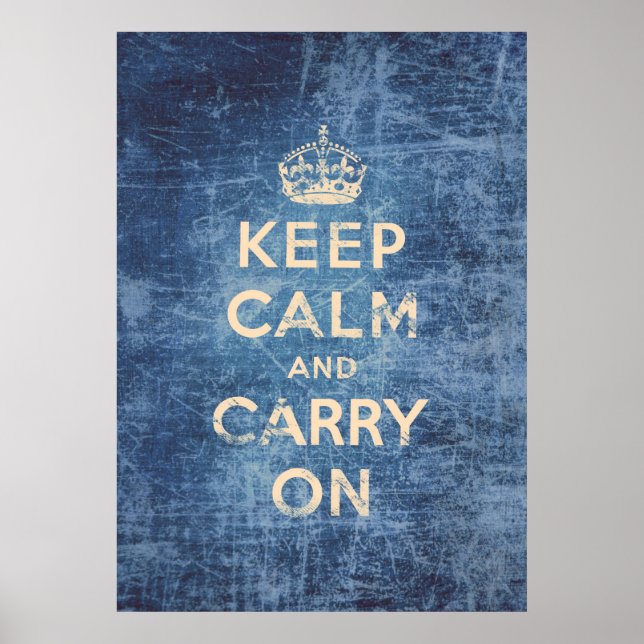 Vintage keep calm and carry on poster (Front)