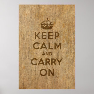 Vintage Keep Calm And Carry On Poster