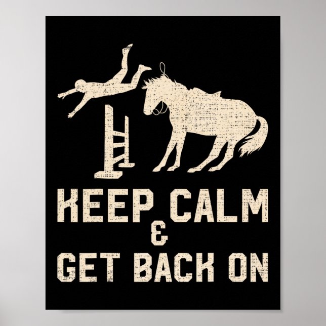 Vintage Keep Calm And Get Back On  Poster (Front)