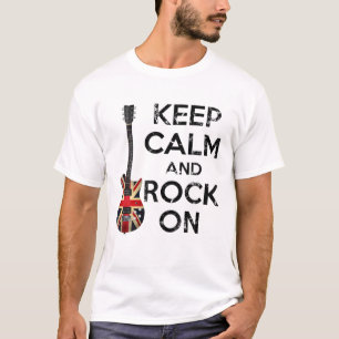 Vintage Keep Calm And Rock On British Jack Union G T-Shirt