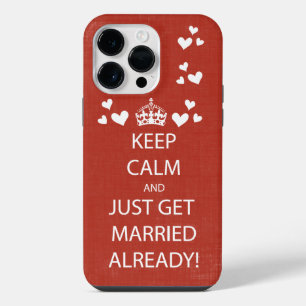 Vintage KEEP CALM GET MARRIED iPhone 14 Pro Max Case