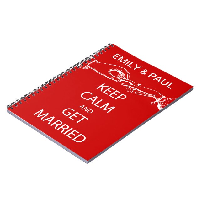Vintage KEEP CALM  GET MARRIED Notebook (Left Side)