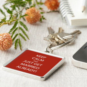 Vintage KEEP CALM  GET MARRIED Skin For The iPad 2 Keychain