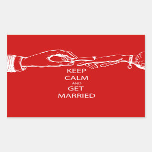 Vintage KEEP CALM  GET MARRIED Sticker