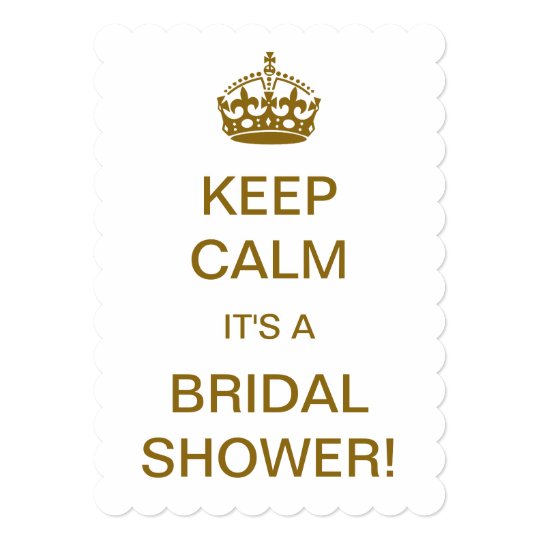 Vintage Keep Calm it's a Bridal Shower! Card