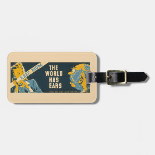 Vintage “Keep Mum” luggage tag - customize