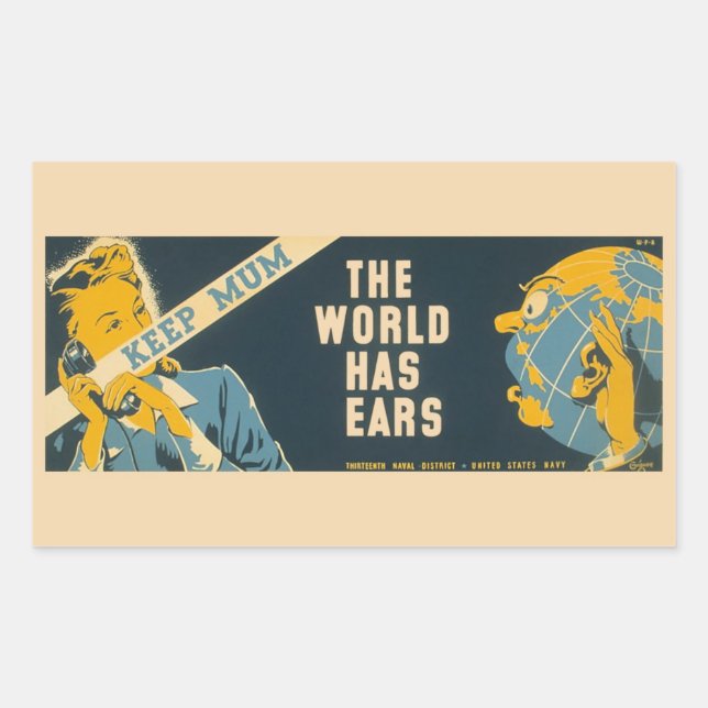 Vintage “Keep Mum” stickers (Front)