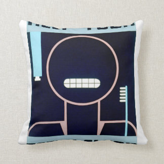 Vintage Keep Your Teeth Clean FAP Poster Throw Pillow