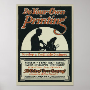 Vintage Kelsey poster "Do your own printing"