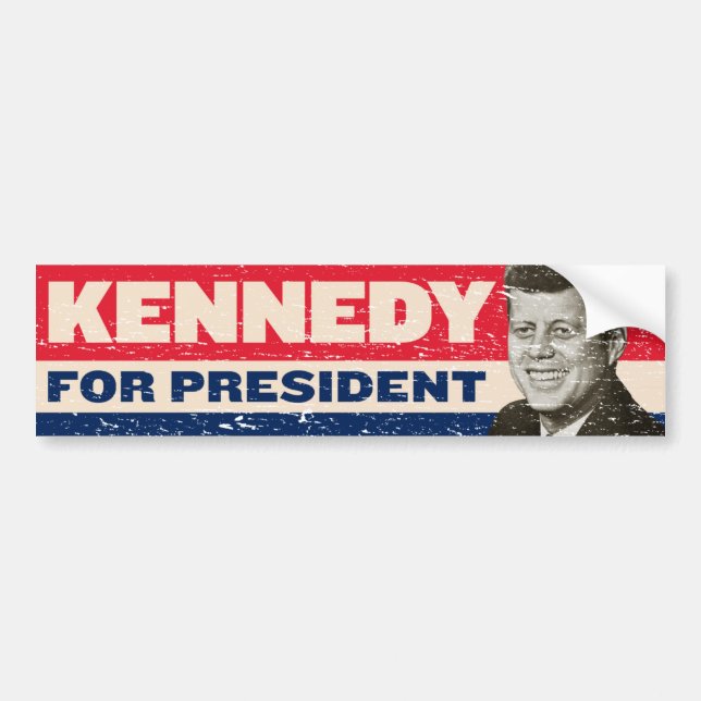 Vintage Kennedy Johnson 1960 Kennedy 1960 Bumper Sticker (Front)