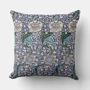 Vintage Kennet Floral Pattern by William Morris Throw Pillow