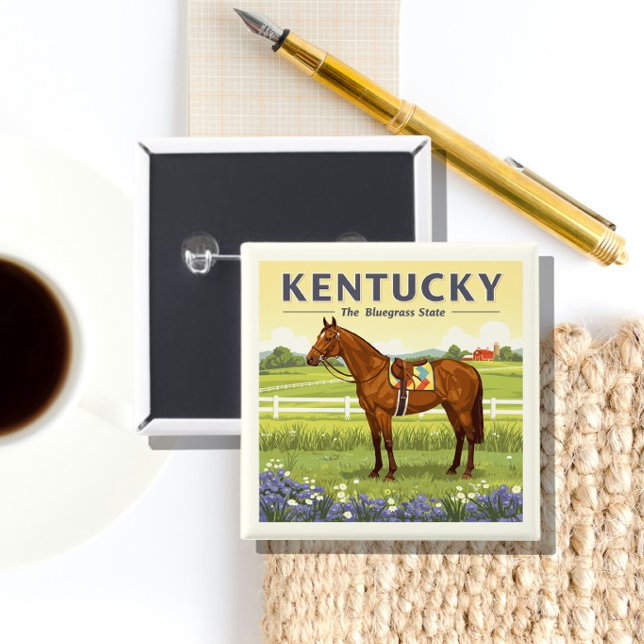 Vintage Kentucky 2 Inch Square Button (Creator Uploaded)