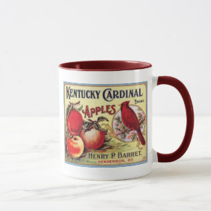 Vintage Kentucky Cardinal Apples, Henry P Barret,  Mug