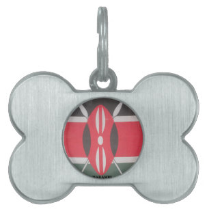 Vintage Kenya Flag Harambe Design Pet Tag