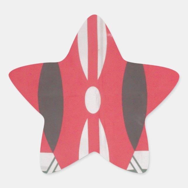Vintage Kenya Flag Harambe Design Star Sticker (Front)