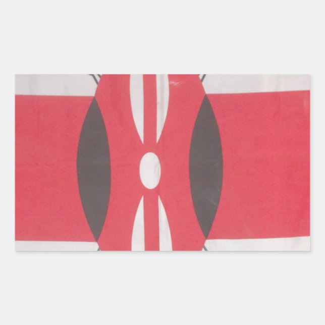 Vintage Kenya Flag Harambe Design Sticker (Front)