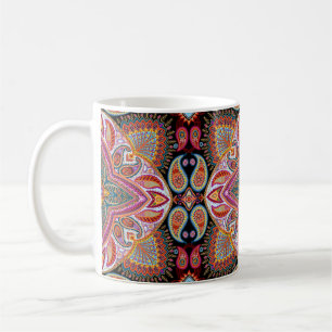 vintage kerchief pattern coffee mug