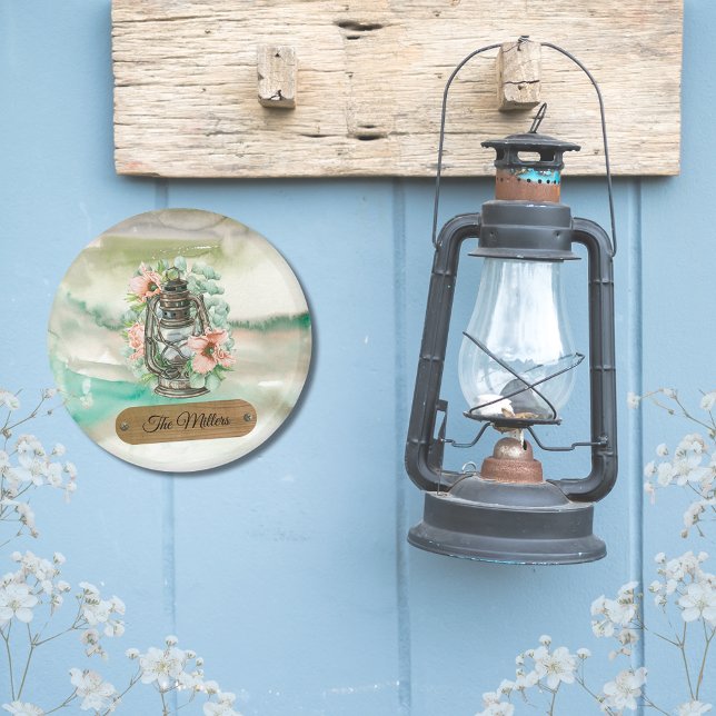Vintage Kerosene Lantern Rustic Cottage Style Magnet (vintage kerosene lantern, shabby chic style)
