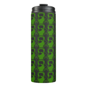Vintage Kettlebell Laurel Wreath Gym Forest Green Thermal Tumbler