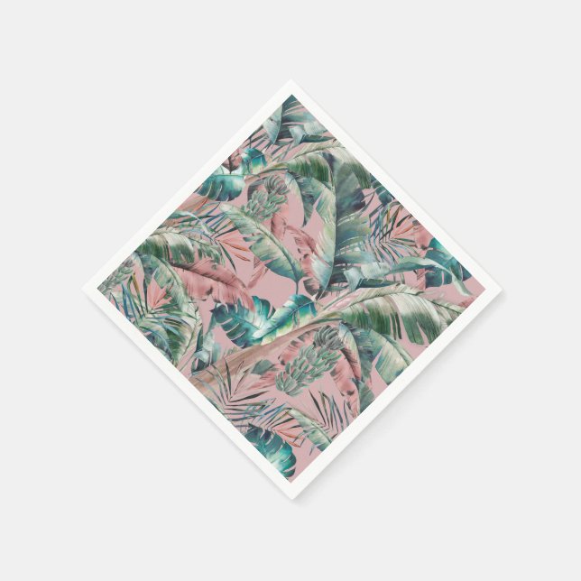 Vintage Key Largo Banana Palm Paper Napkins (Corner)